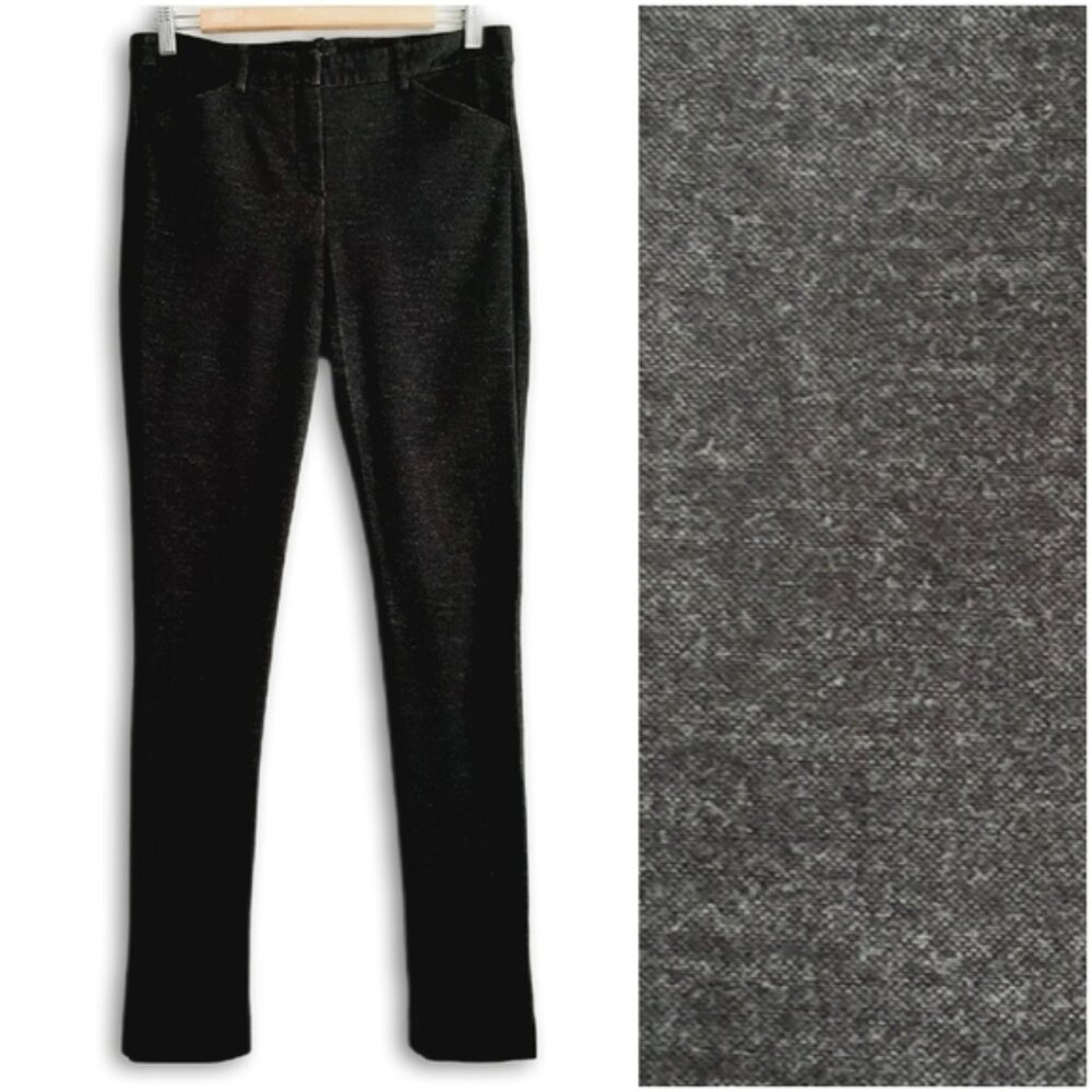 THEORY Taye K Jackson Comfy Stretch Skinny Trousers Dress Pants Gray Sz 10